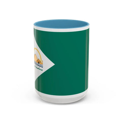 Flag of the Giza Governorate Egypt - Accent Coffee Mug 15oz Light Blue - Go Mug Yourself