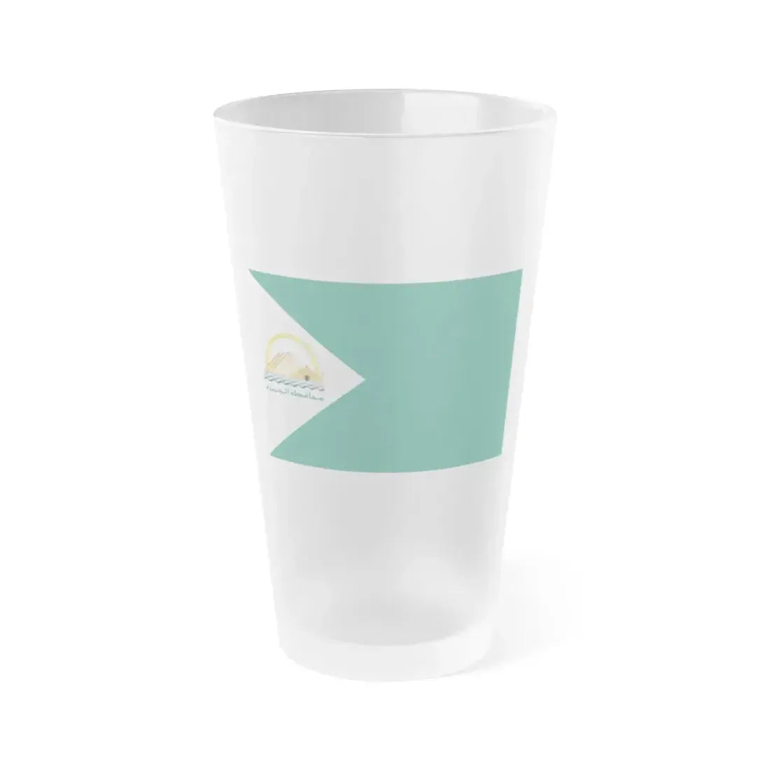 Flag of the Giza Governorate Egypt - Frosted Pint Glass 16oz 16oz Frosted - Go Mug Yourself