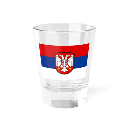 Flag of the Government of National Salvation occupied Yugoslavia (Serbia) Shot Glass 1.5oz 1.5oz - Go Mug Yourself