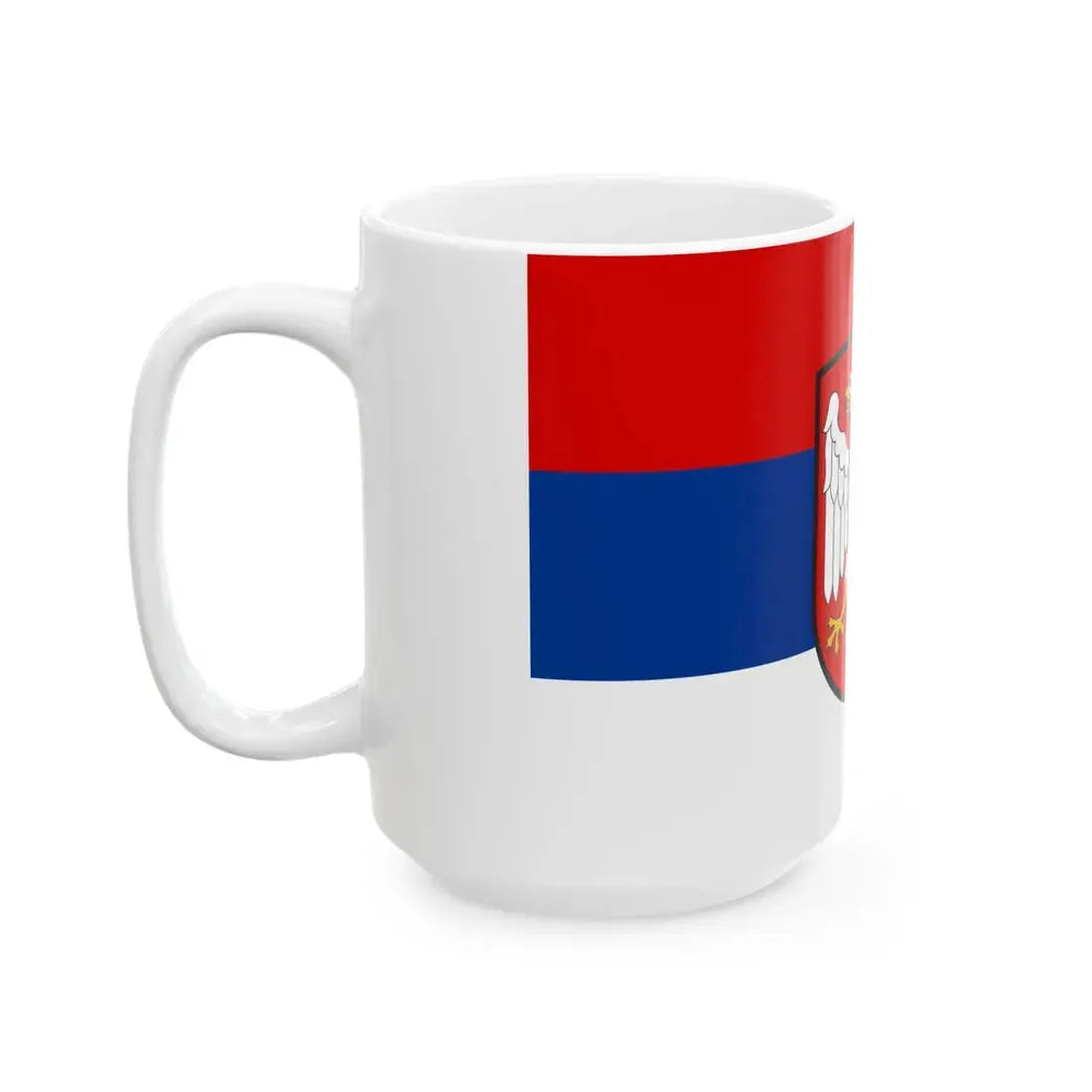Flag of the Government of National Salvation occupied Yugoslavia (Serbia) White Coffee Mug - Go Mug Yourself