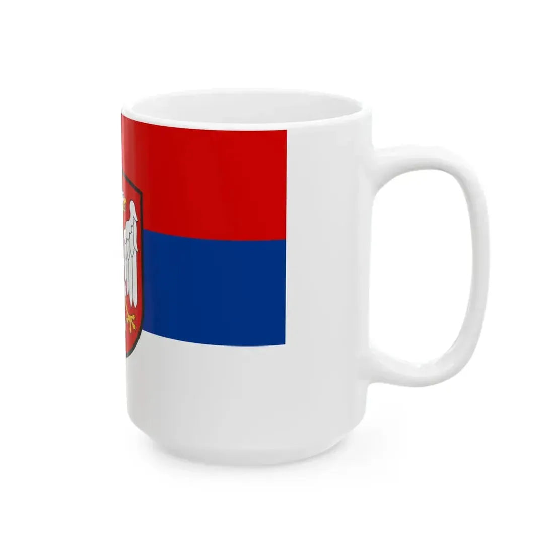 Flag of the Government of National Salvation occupied Yugoslavia (Serbia) White Coffee Mug - Go Mug Yourself