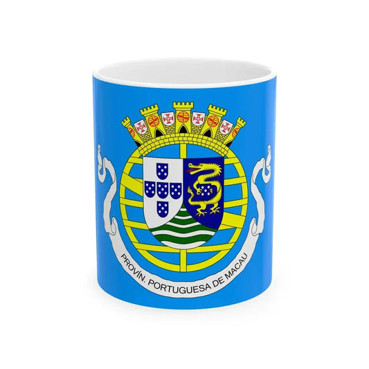 Flag of the Government of Portuguese Macau 1951-1976 (China) White Coffee Mug 11oz - Go Mug Yourself