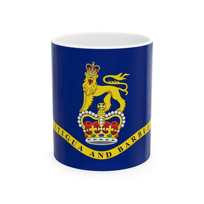 Flag of the Governor-General of Antigua and Barbuda 1981-2023 (Antigua and Barbuda) White Coffee Mug 11oz - Go Mug Yourself