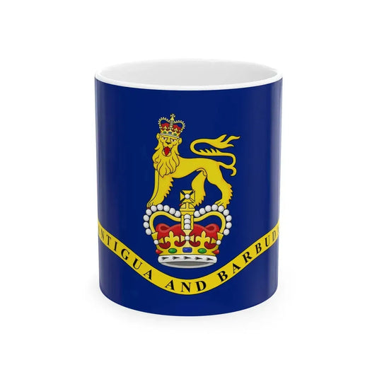 Flag of the Governor-General of Antigua and Barbuda 1981-2023 (Antigua and Barbuda) White Coffee Mug 11oz - Go Mug Yourself