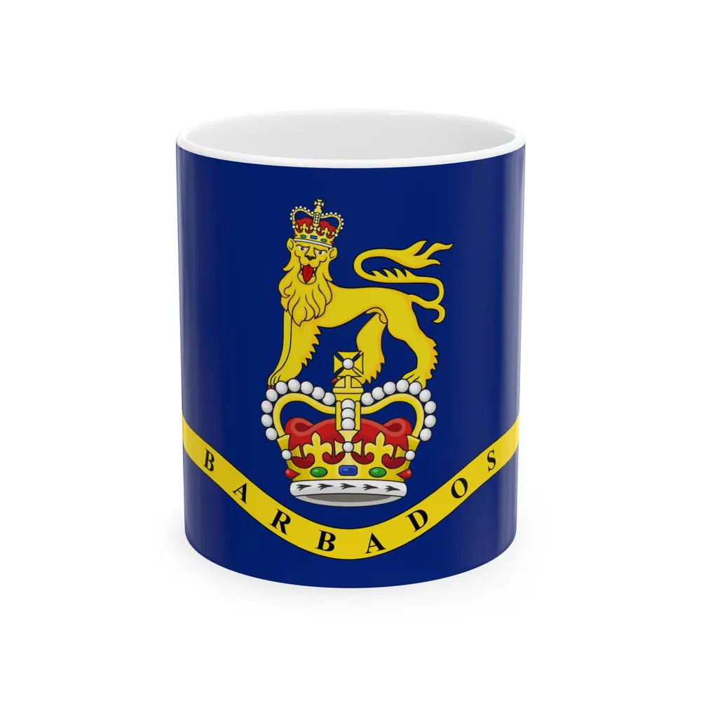 Flag of the Governor-General of Barbados (Barbados) White Coffee Mug 11oz - Go Mug Yourself