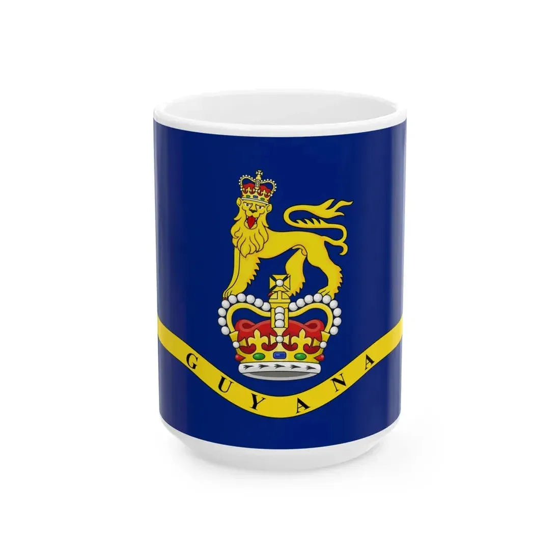 Flag of the Governor-General of Guyana 1966-1970 (Guyana) White Coffee Mug 15oz - Go Mug Yourself