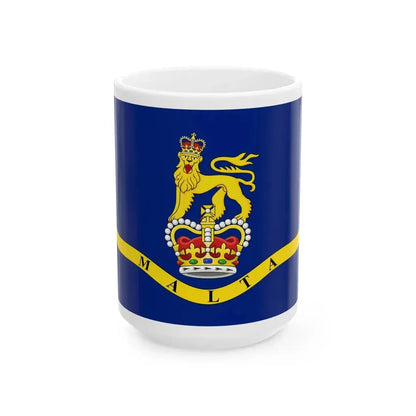 Flag of the Governor-General of Malta 1964-1974 (Malta) White Coffee Mug 15oz - Go Mug Yourself