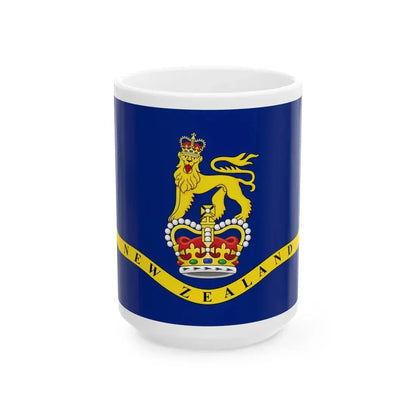 Flag of the Governor-General of New Zealand 1953-2008 (New Zealand) White Coffee Mug 15oz - Go Mug Yourself