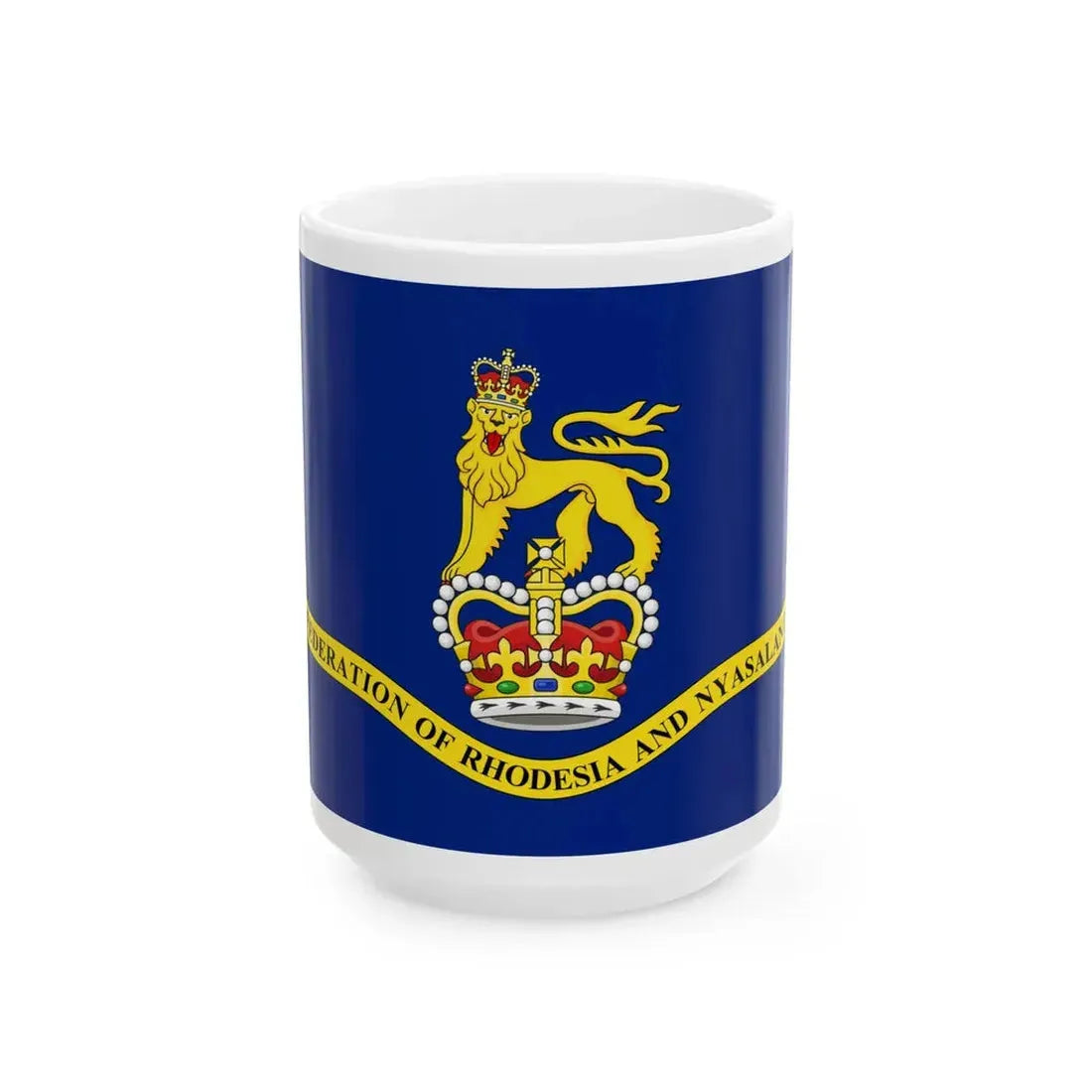 Flag of the Governor-General of Rhodesia and Nyasaland 1953-1963 (Malawi) White Coffee Mug 15oz - Go Mug Yourself