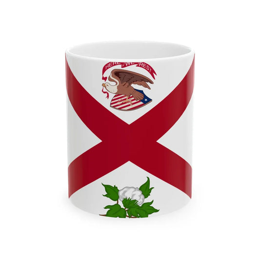 Flag of the Governor of Alabama 1868-1939 (United States) White Coffee Mug 11oz - Go Mug Yourself