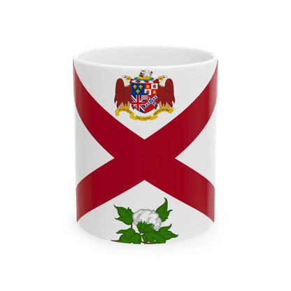 Flag of the Governor of Alabama (United States) White Coffee Mug 11oz - Go Mug Yourself