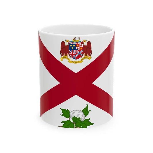 Flag of the Governor of Alabama (United States) White Coffee Mug 11oz - Go Mug Yourself