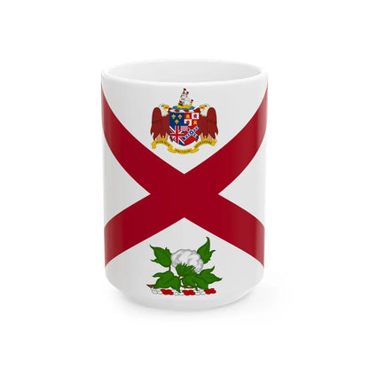 Flag of the Governor of Alabama (United States) White Coffee Mug 15oz - Go Mug Yourself
