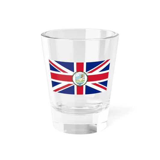 Flag of the Governor of Antigua and Barbuda 1956-1967 (Antigua and Barbuda) (Coat of Arms) Shot Glass 1.5oz 1.5oz - Go Mug Yourself