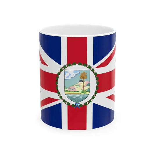 Flag of the Governor of Antigua and Barbuda 1956-1967 (Antigua and Barbuda) White Coffee Mug 11oz - Go Mug Yourself