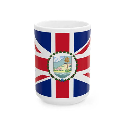 Flag of the Governor of Antigua and Barbuda 1956-1967 (Antigua and Barbuda) White Coffee Mug 15oz - Go Mug Yourself