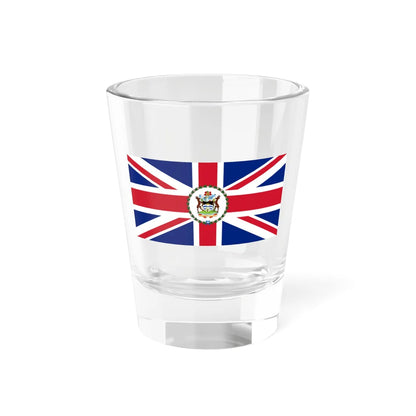 Flag of the Governor of Antigua and Barbuda 1967-1981 (Antigua and Barbuda) (Coat of Arms) Shot Glass 1.5oz 1.5oz - Go Mug Yourself