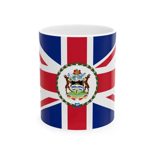 Flag of the Governor of Antigua and Barbuda 1967-1981 (Antigua and Barbuda) White Coffee Mug 11oz - Go Mug Yourself