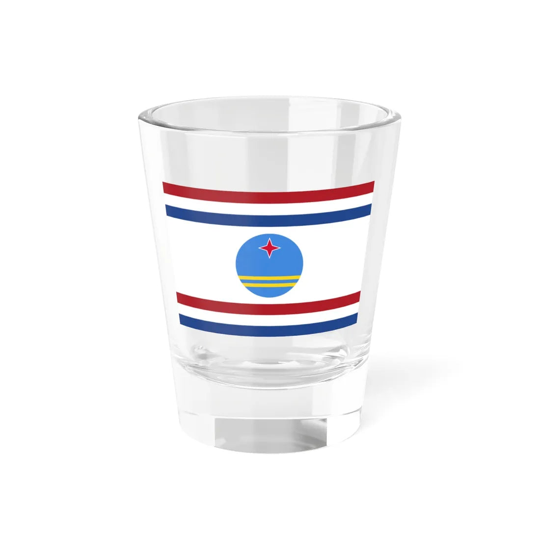 Flag of the Governor of Aruba (Netherlands) Shot Glass 1.5oz 1.5oz - Go Mug Yourself