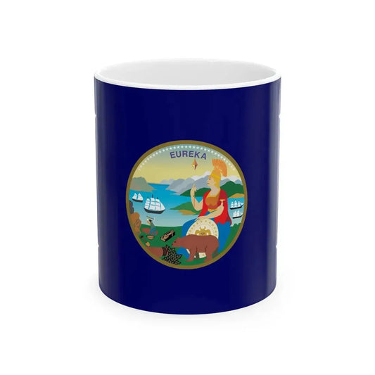 Flag of the Governor of California (United States) White Coffee Mug 11oz - Go Mug Yourself