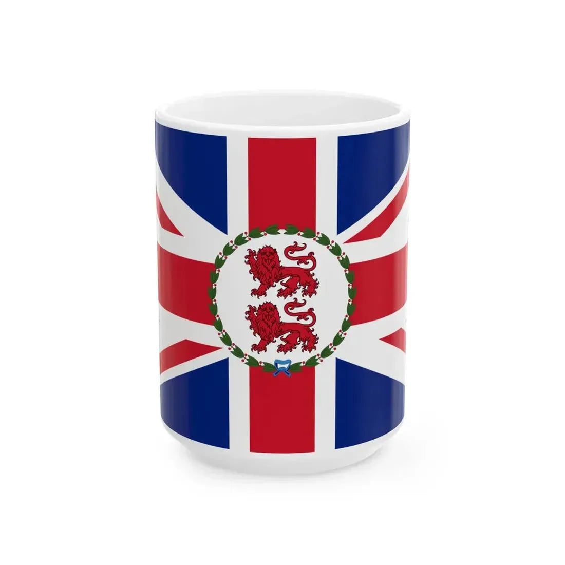 Flag of the Governor of Cyprus 1905-1960 (Cyprus) White Coffee Mug 15oz - Go Mug Yourself