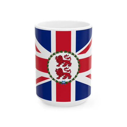 Flag of the Governor of Cyprus 1905-1960 (Cyprus) White Coffee Mug 15oz - Go Mug Yourself