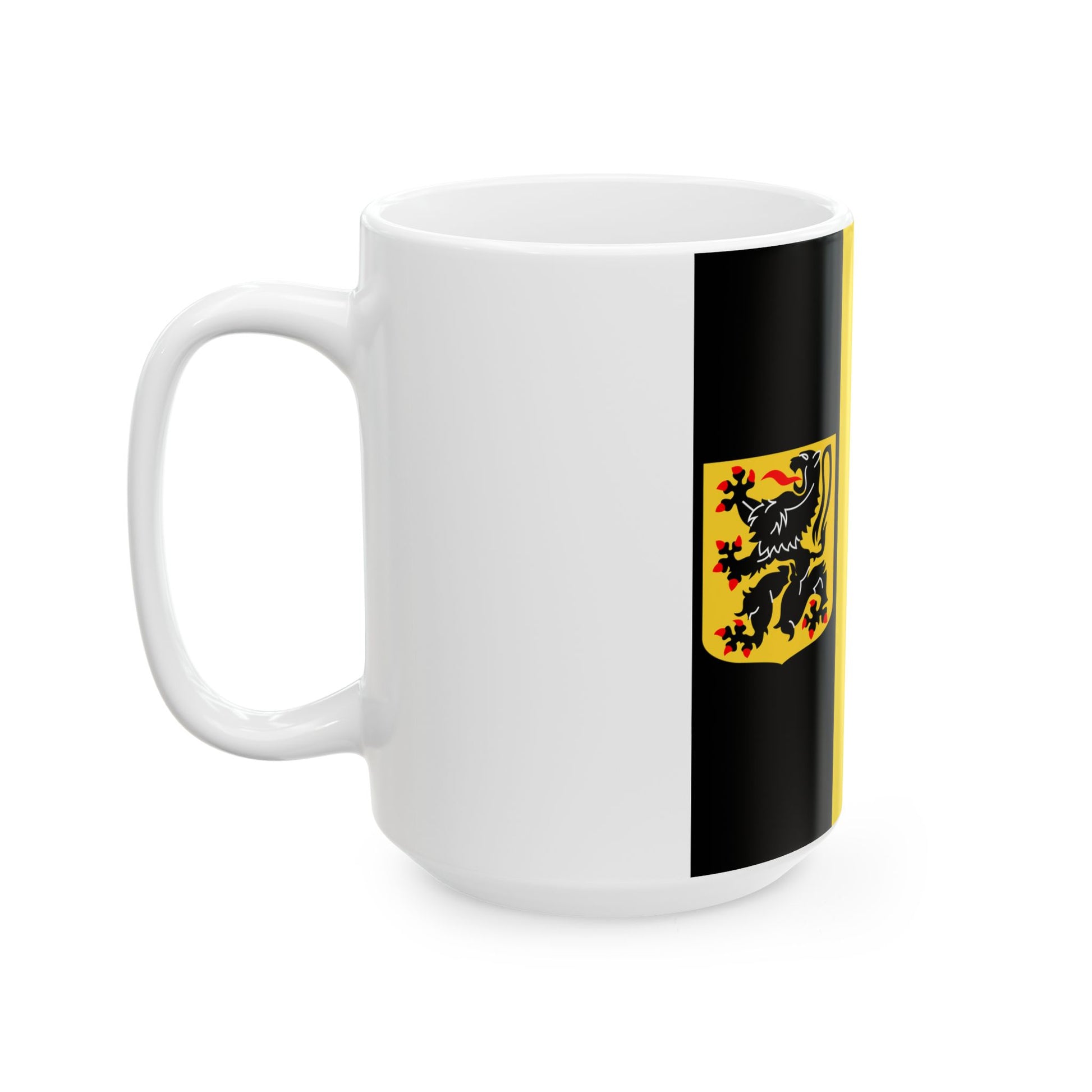 Flag of the Governor of East Flanders (Belgium) White Coffee Mug-Go Mug Yourself