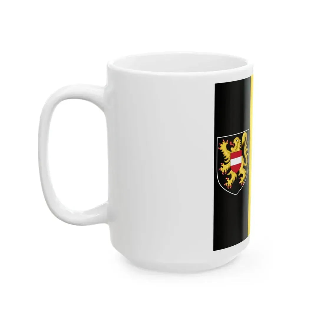 Flag of the Governor of Flemish Brabant (Belgium) White Coffee Mug - Go Mug Yourself