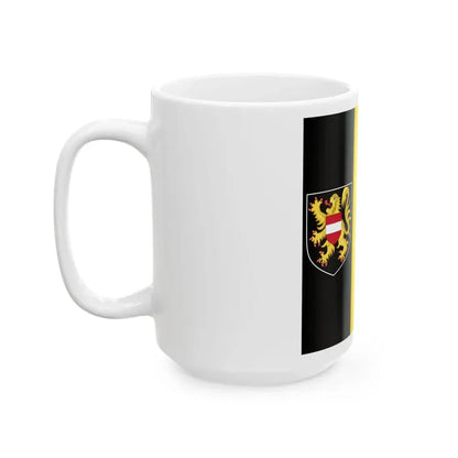 Flag of the Governor of Flemish Brabant (Belgium) White Coffee Mug - Go Mug Yourself