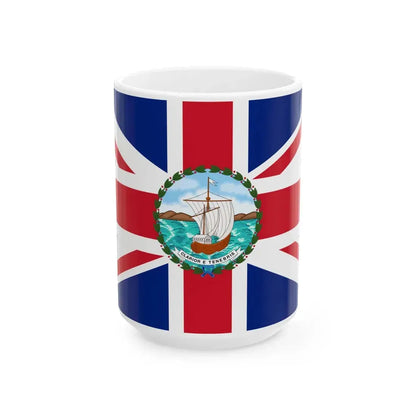 Flag of the Governor of Grenada 1967-1974 (Grenada) White Coffee Mug 15oz - Go Mug Yourself