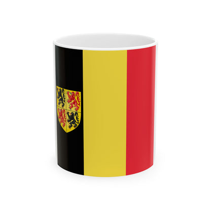 Flag of the Governor of Hainaut (Belgium) White Coffee Mug-11oz-Go Mug Yourself