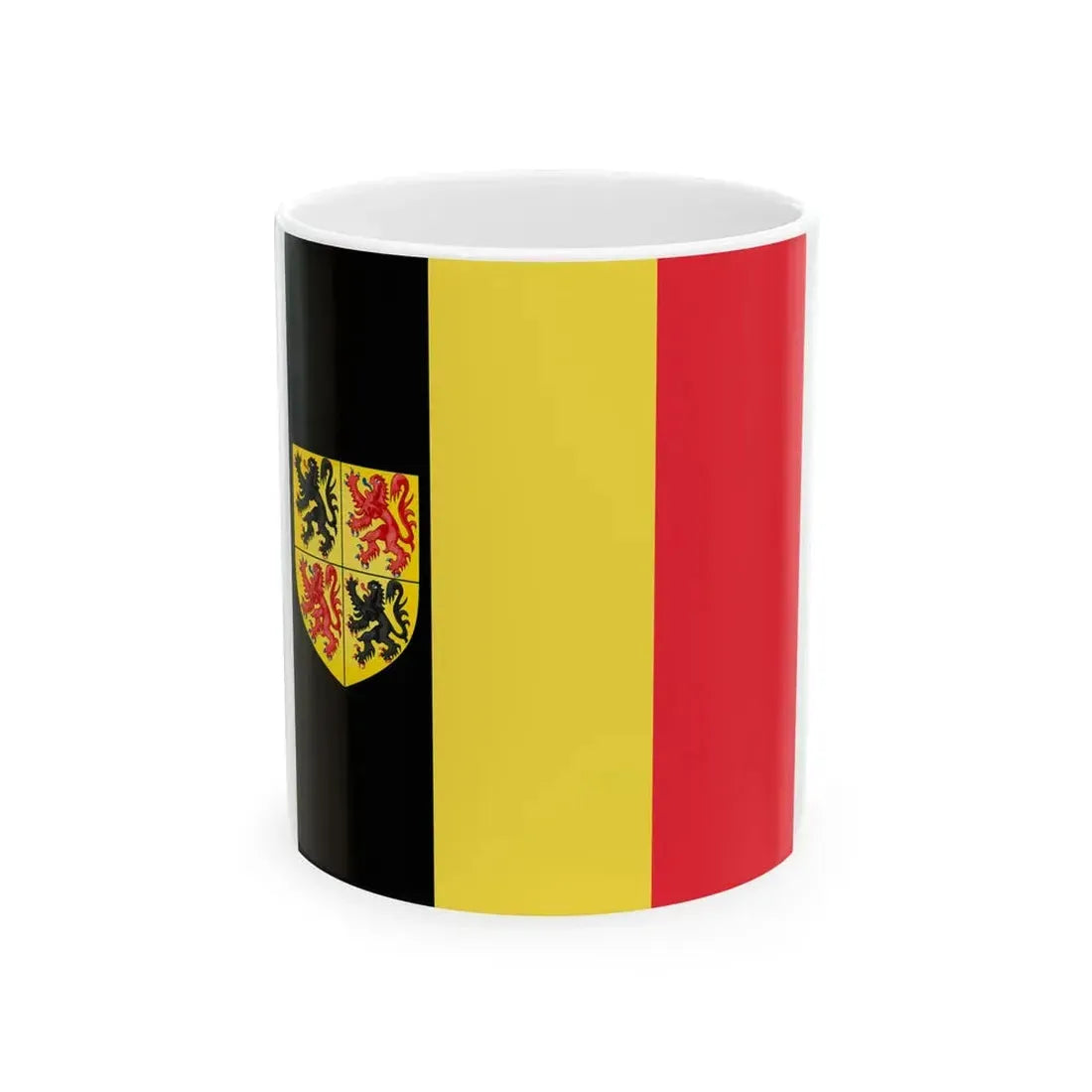 Flag of the Governor of Hainaut (Belgium) White Coffee Mug 11oz - Go Mug Yourself