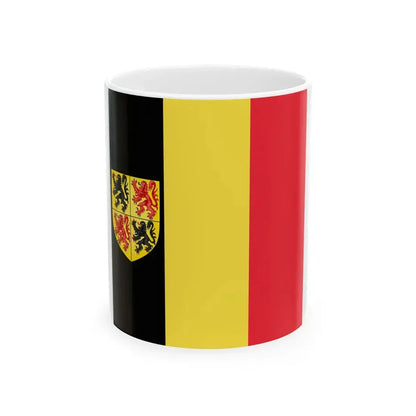 Flag of the Governor of Hainaut (Belgium) White Coffee Mug 11oz - Go Mug Yourself