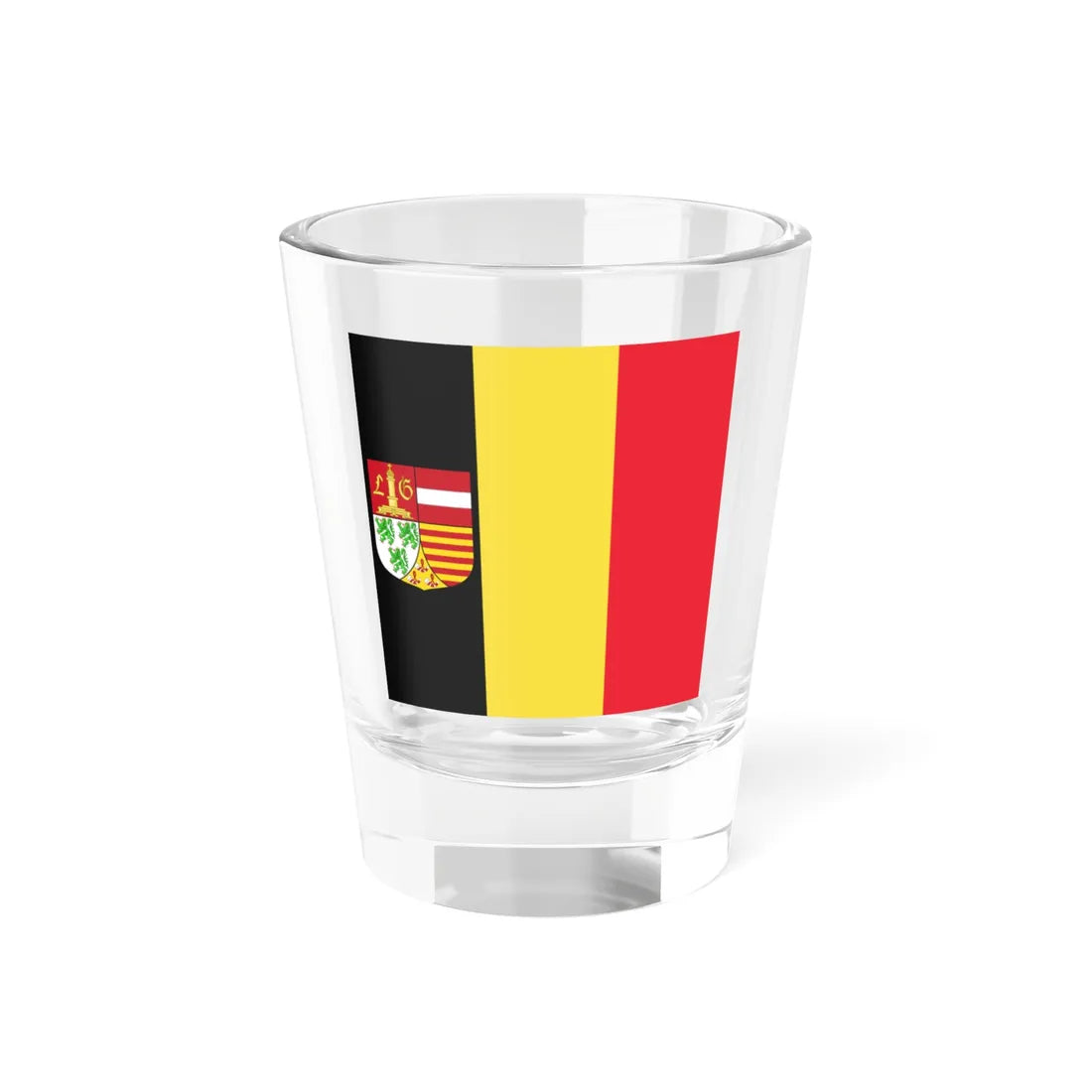 Flag of the Governor of Liège (Belgium) Shot Glass 1.5oz 1.5oz - Go Mug Yourself