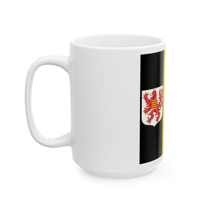 Flag of the Governor of Limburg (Belgium) White Coffee Mug-Go Mug Yourself