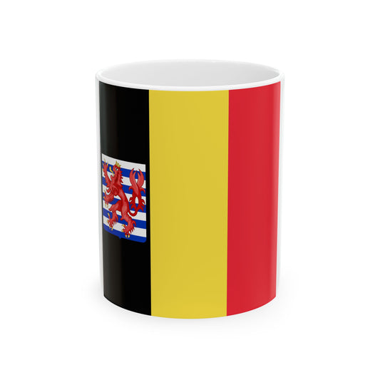 Flag of the Governor of Luxembourg (Belgium) White Coffee Mug-11oz-Go Mug Yourself