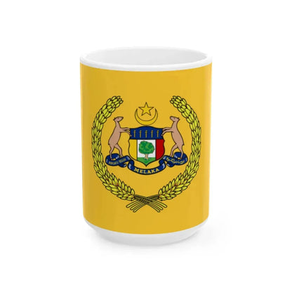 Flag of the Governor of Malacca (Malaysia) White Coffee Mug 15oz - Go Mug Yourself