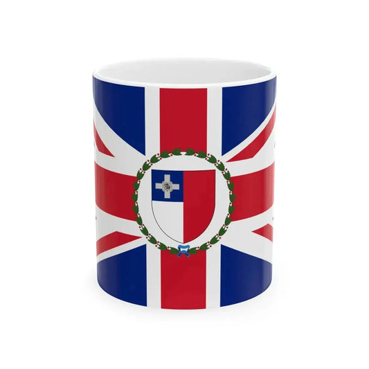 Flag of the Governor of Malta 1943-1964 (Malta) White Coffee Mug 11oz - Go Mug Yourself