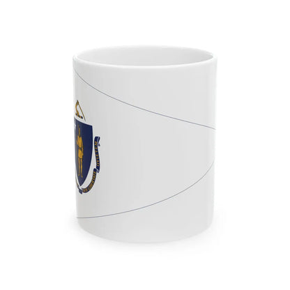 Flag of the Governor of Massachusetts (United States) White Coffee Mug 11oz - Go Mug Yourself