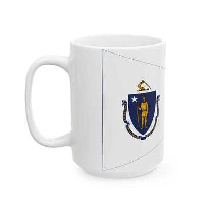 Flag of the Governor of Massachusetts (United States) White Coffee Mug - Go Mug Yourself