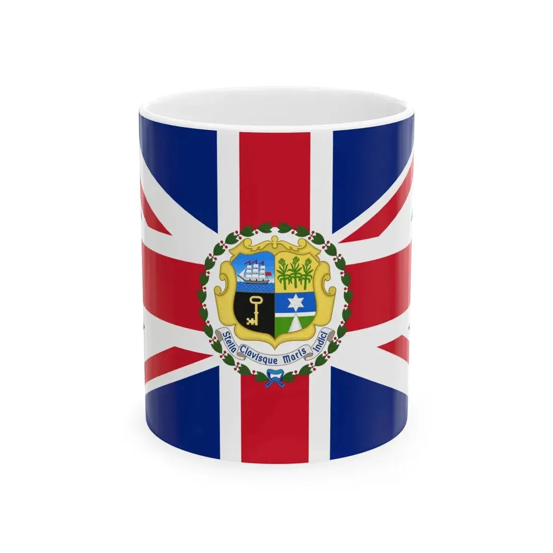 Flag of the Governor of Mauritius 1869-1906 (Mauritius) White Coffee Mug 11oz - Go Mug Yourself