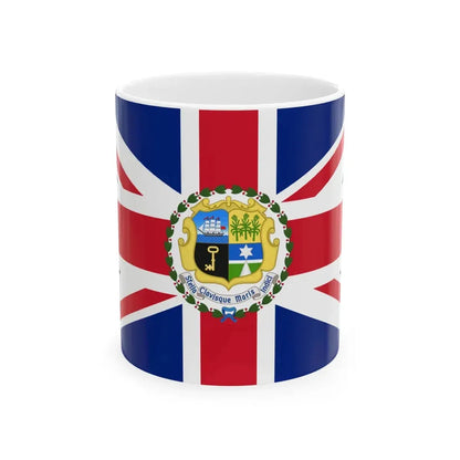 Flag of the Governor of Mauritius 1869-1906 (Mauritius) White Coffee Mug 11oz - Go Mug Yourself