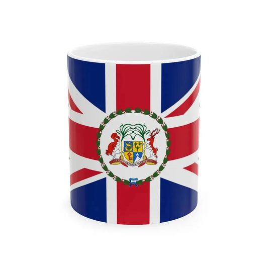 Flag of the Governor of Mauritius 1906-1968 (Mauritius) White Coffee Mug 11oz - Go Mug Yourself