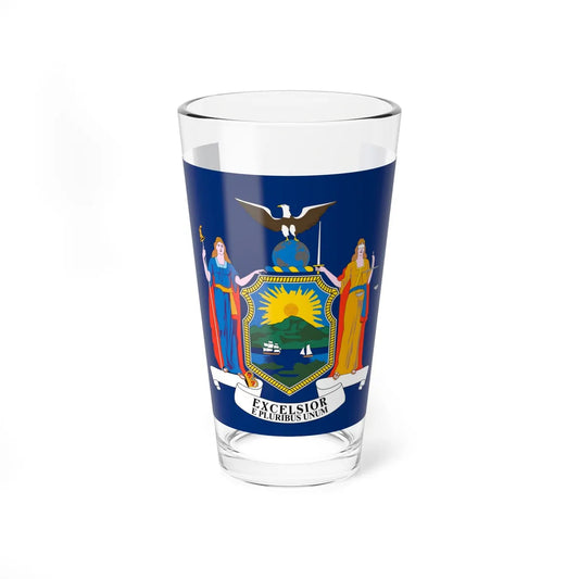 Flag of the Governor of New York (United States) Pint Glass 16oz 16oz - Go Mug Yourself