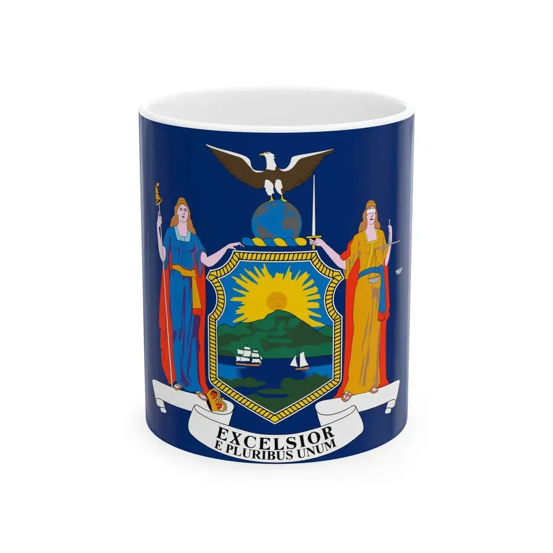 Flag of the Governor of New York (United States) White Coffee Mug 11oz - Go Mug Yourself