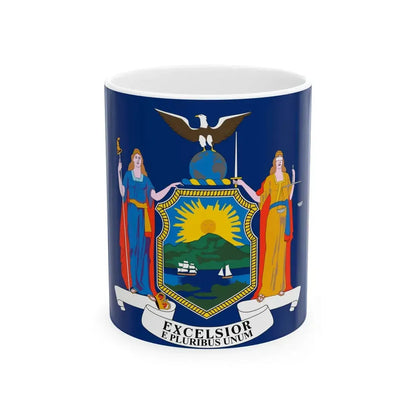Flag of the Governor of New York (United States) White Coffee Mug 11oz - Go Mug Yourself