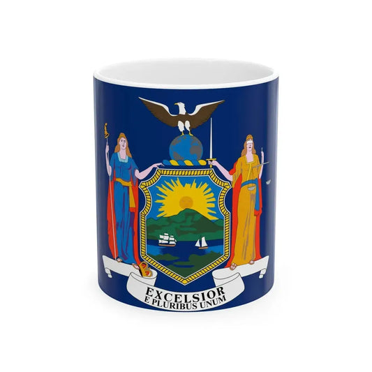 Flag of the Governor of New York (United States) White Coffee Mug 11oz - Go Mug Yourself