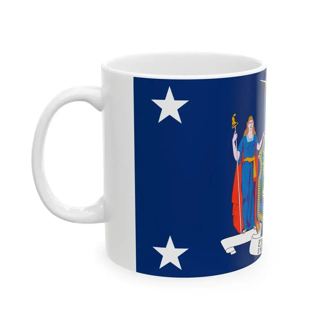 Flag of the Governor of New York (United States) White Coffee Mug - Go Mug Yourself