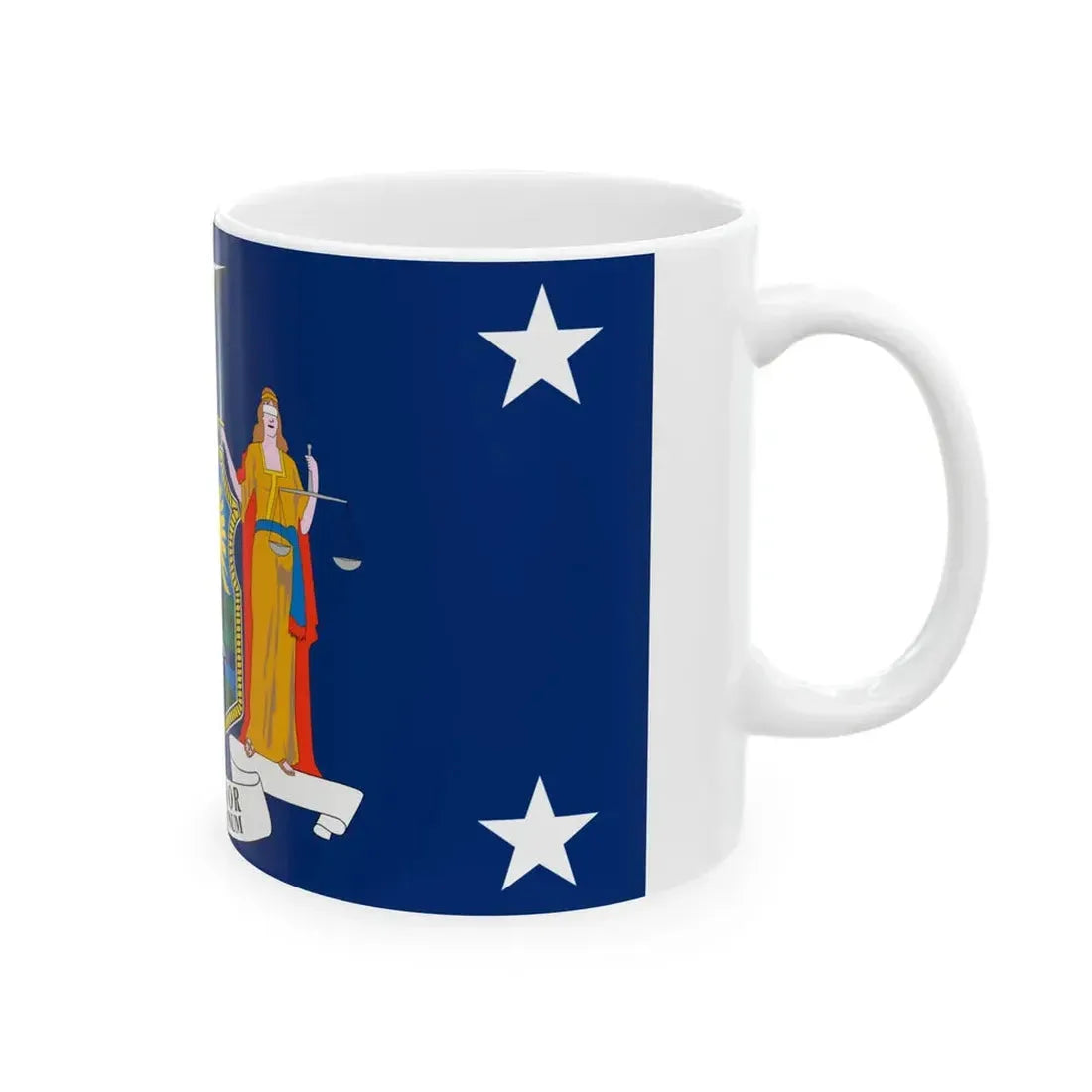 Flag of the Governor of New York (United States) White Coffee Mug - Go Mug Yourself
