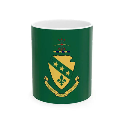 Flag of the Governor of North Dakota (United States) White Coffee Mug 11oz - Go Mug Yourself